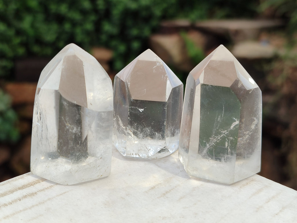Polished Clear Quartz Crystals x 20 From Madagascar - Toprock Gemstones and Minerals 