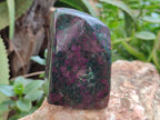 Polished Ruby Corundum In Chrome Verdite Standing Free Forms x 3 From Zimbabwe - Toprock Gemstones and Minerals 
