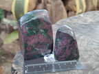 Polished Ruby Corundum In Chrome Verdite Standing Free Forms x 3 From Zimbabwe - Toprock Gemstones and Minerals 