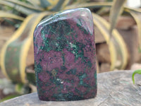 Polished Ruby Corundum In Chrome Verdite Standing Free Forms x 3 From Zimbabwe - Toprock Gemstones and Minerals 