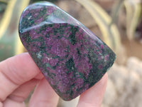 Polished Ruby Corundum In Chrome Verdite Standing Free Forms x 3 From Zimbabwe - Toprock Gemstones and Minerals 