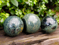 Polished Stromatolite Jasper Spheres x 3 From Katsepy, Madagascar