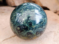 Polished Stromatolite Jasper Spheres x 3 From Katsepy, Madagascar