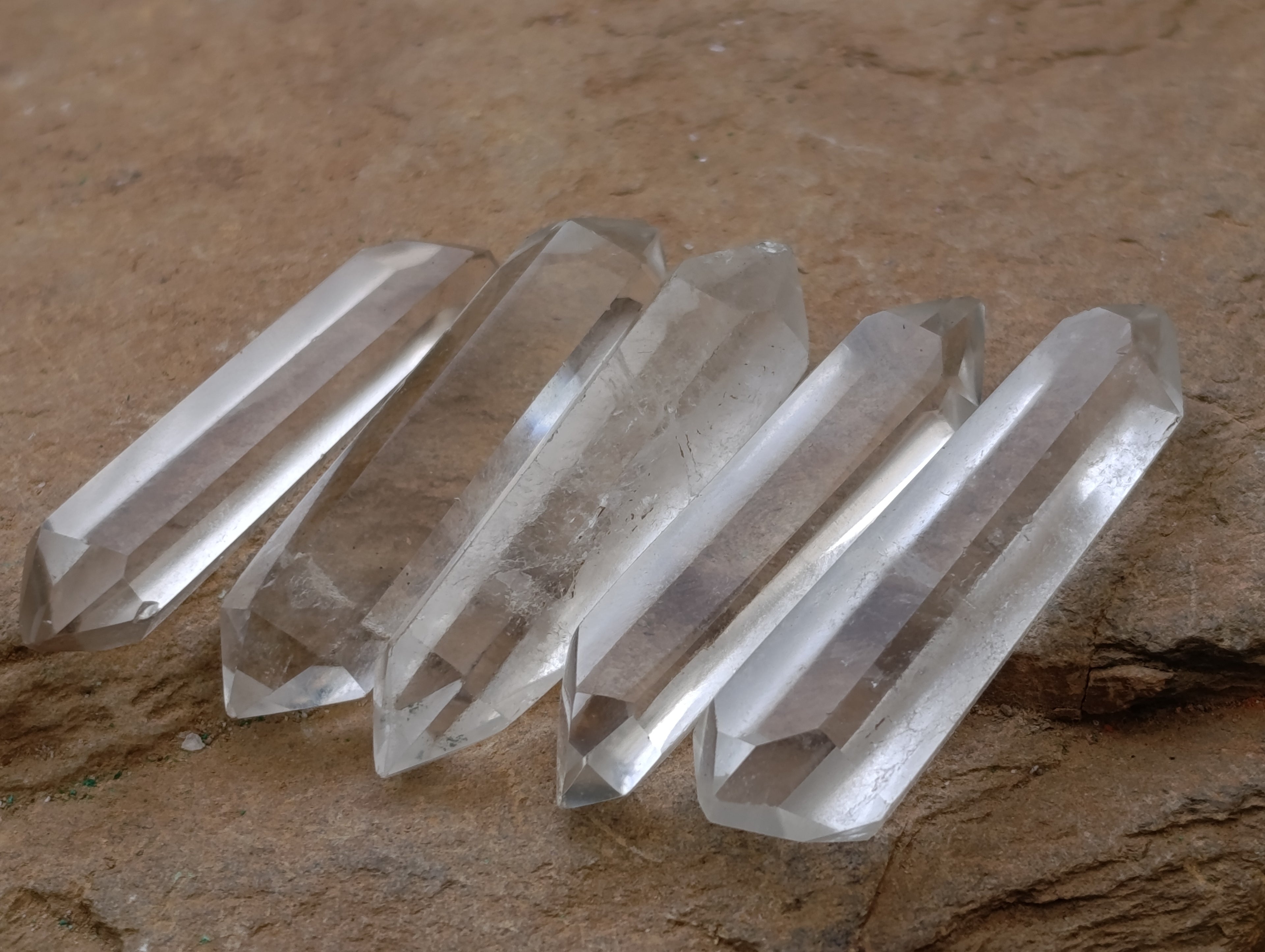 Polished Double Terminated Quartz Crystals x 35 From Madagascar - Toprock Gemstones and Minerals 
