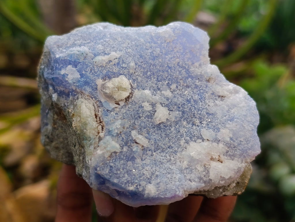 Natural Blue Lace Agate Geode Specimens x 3 From Nsanje, Malawi - Toprock Gemstones and Minerals 