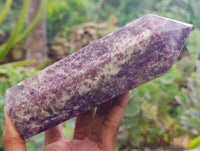 Polished Lepidolite with Pink Rubellite Points x 5 From Ambatondrazaka, Madagascar