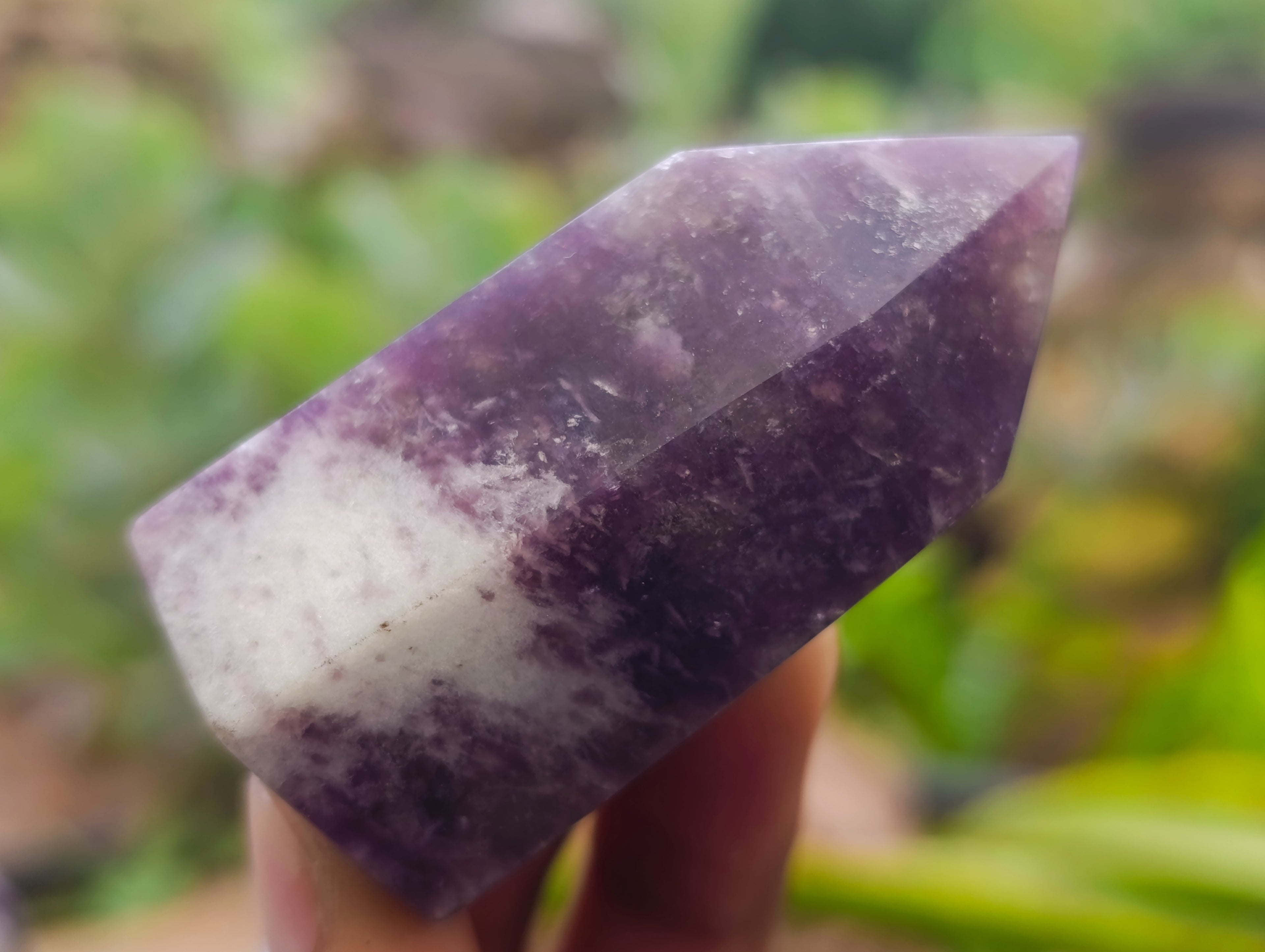 Polished Lepidolite with Pink Rubellite Points x 5 From Ambatondrazaka, Madagascar - Toprock Gemstones and Minerals 