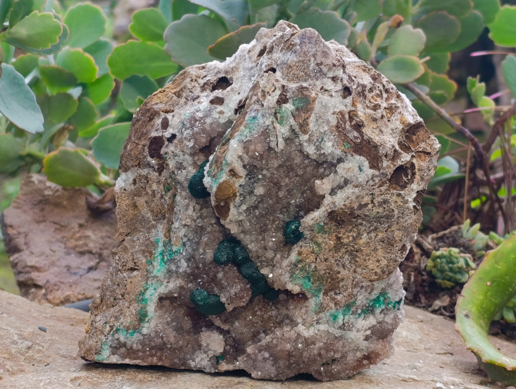Natural Ball Malachite On Quartz Matrix Specimens x 1 From Kambove, Congo - Toprock Gemstones and Minerals 
