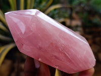 Polished Double Terminated Rose Quartz Points x 6 From Ambatondrazaka, Madagascar