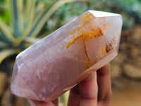 Polished Double Terminated Rose Quartz Points x 6 From Ambatondrazaka, Madagascar