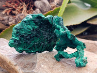 Natural Silky Malachite Specimens x 4 From Kasompe, Congo - Toprock Gemstones and Minerals 