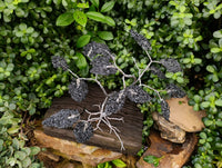Hand Made Black Tourmaline Tumble Chip Wire Wrap Tree - From KwaZulu, Natal, South Africa