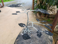Hand Made Black Tourmaline Tumble Chip Wire Wrap Tree - From KwaZulu, Natal, South Africa