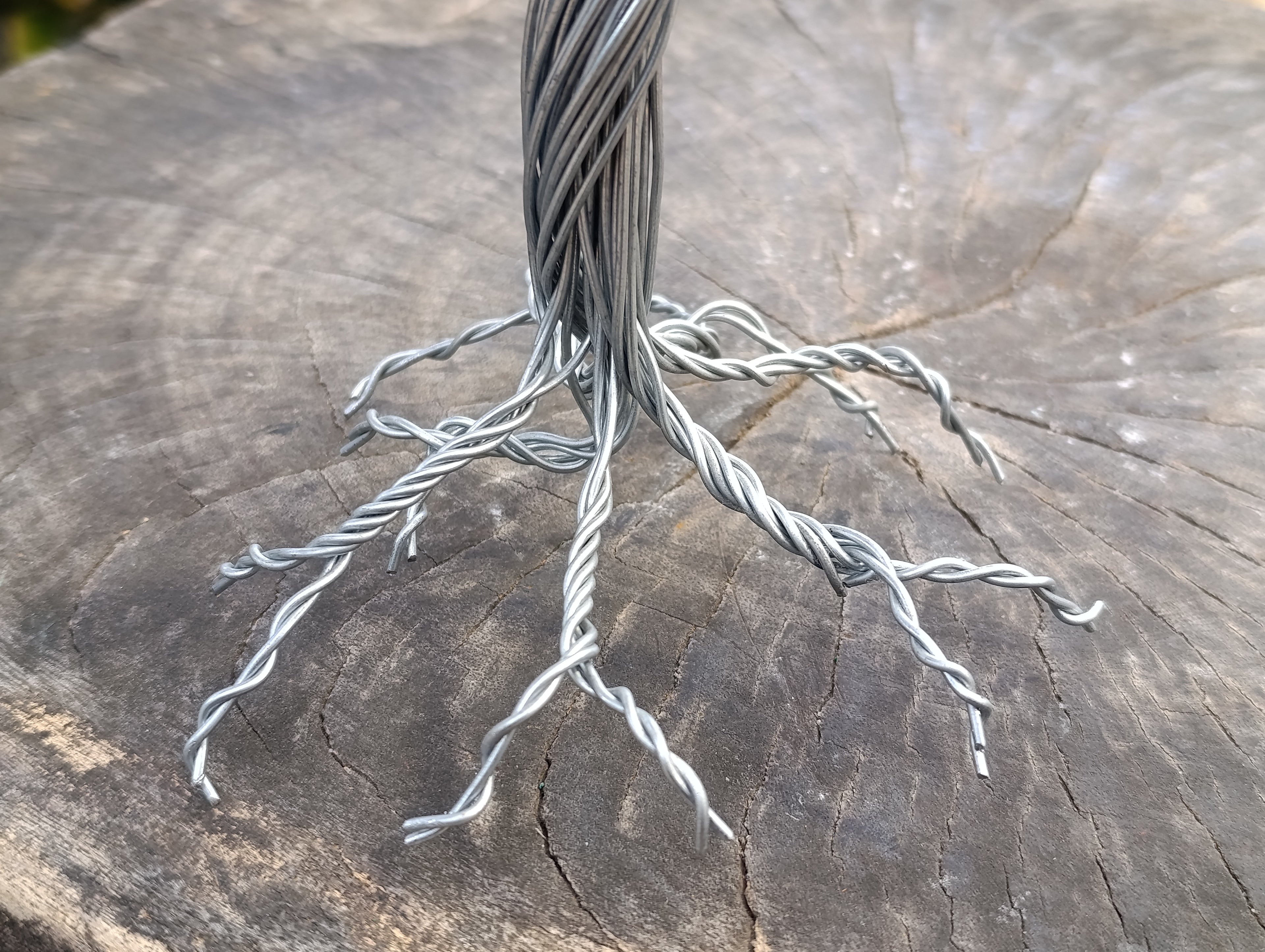 Hand Made Black Tourmaline Tumble Chip Wire Wrap Tree - From KwaZulu, Natal, South Africa - Toprock Gemstones and Minerals 