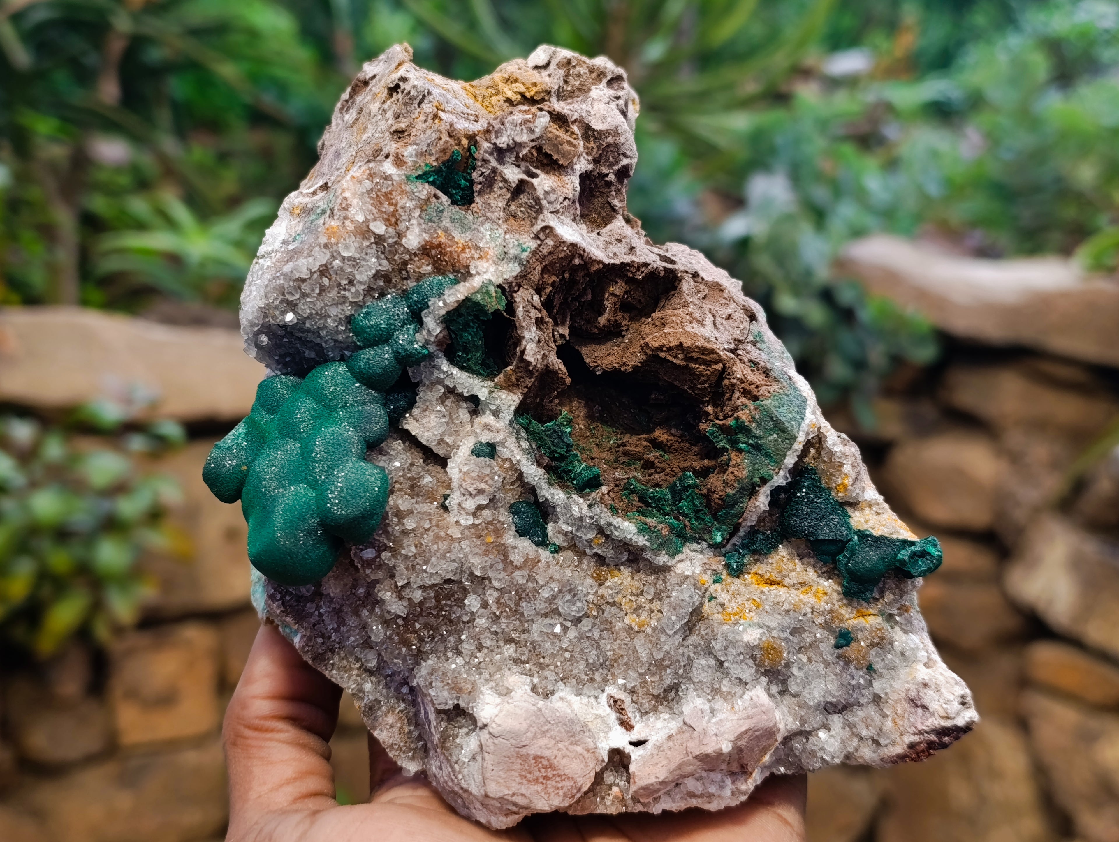 Natural Ball Malachite On Quartz Matrix Specimens x 1 From Kambove, Congo - Toprock Gemstones and Minerals 