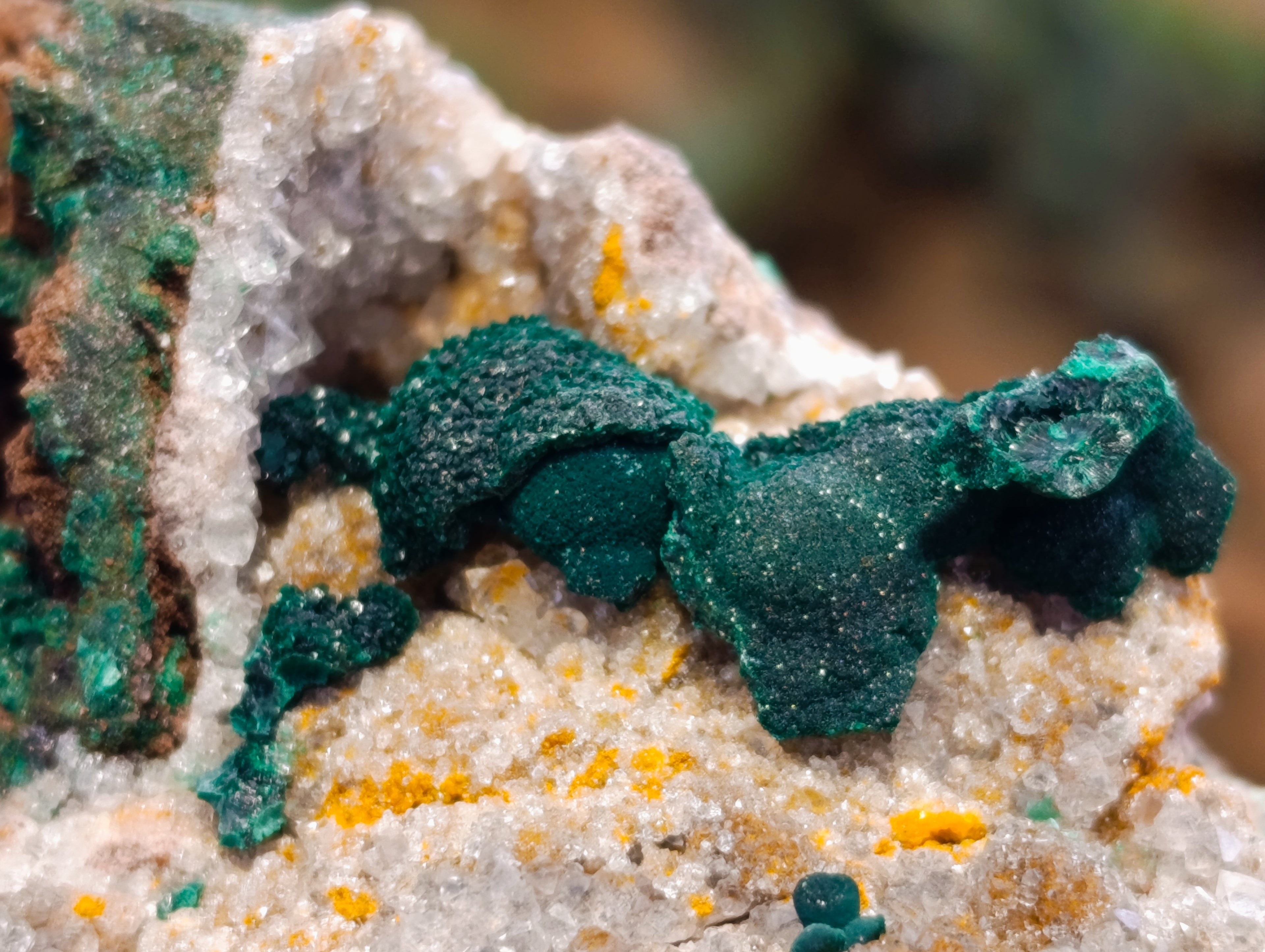 Natural Ball Malachite On Quartz Matrix Specimens x 1 From Kambove, Congo - Toprock Gemstones and Minerals 