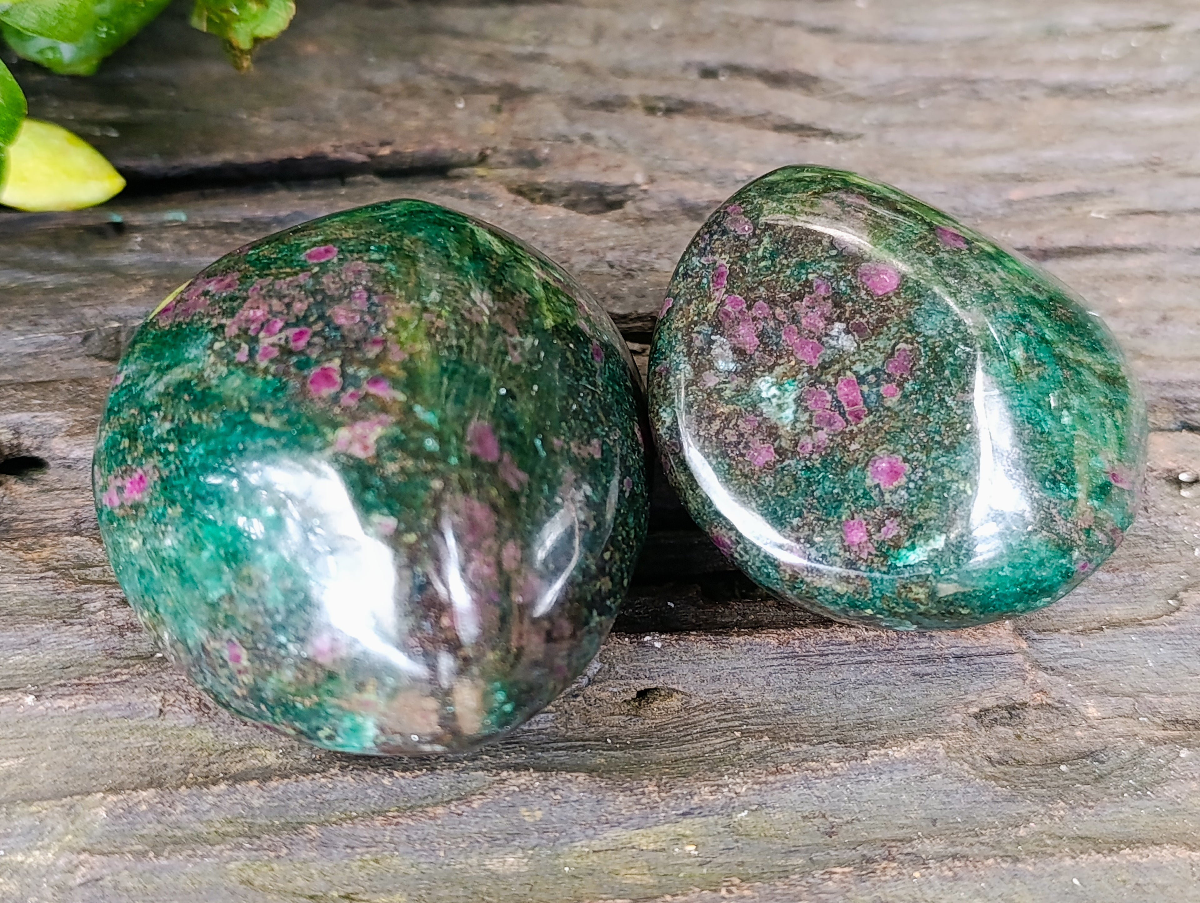 Polished Ruby Corundum In Chrome Verdite Free Forms x 6 From Zimbabwe - Toprock Gemstones and Minerals 