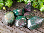 Polished Ruby Corundum In Chrome Verdite Free Forms x 6 From Zimbabwe - Toprock Gemstones and Minerals 