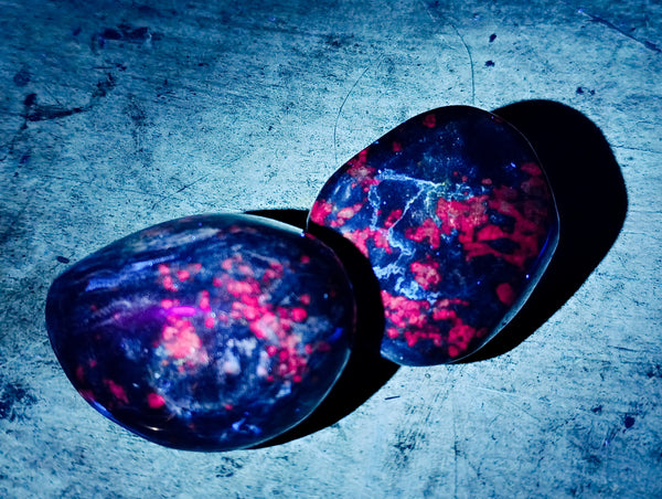 Polished Ruby Corundum In Chrome Verdite Free Forms x 6 From Zimbabwe