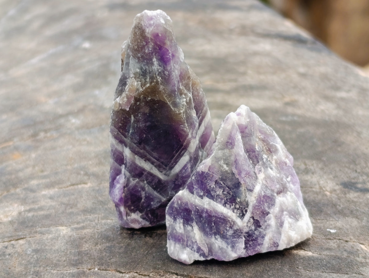 Natural Witches Hat Chevron Amethyst Crystals x 3.03 Kg Lot from Zambia - Toprock Gemstones and Minerals 