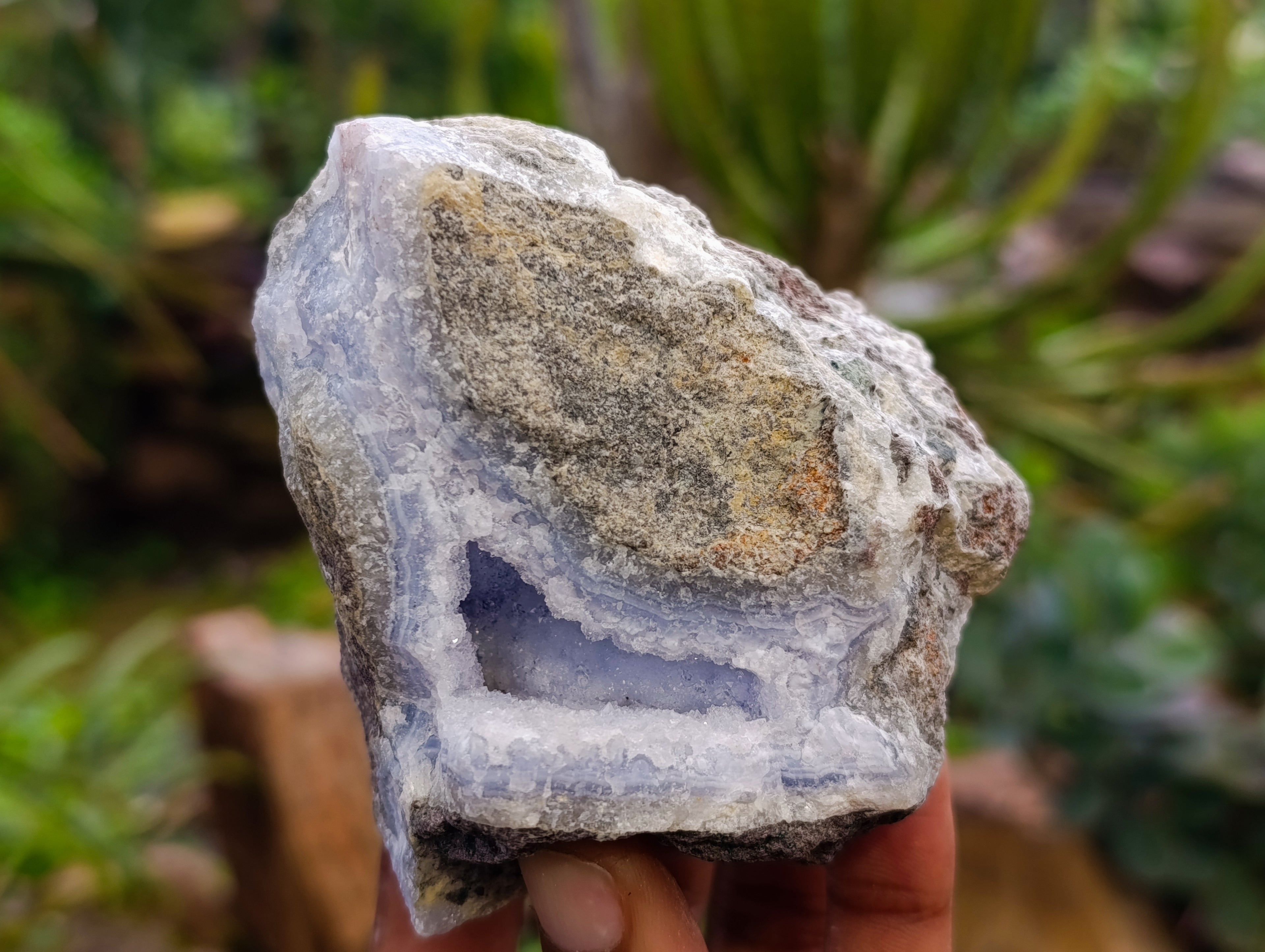 Natural Blue Lace Agate Geodes and Clusters x 12 From Nsanje, Malawi - Toprock Gemstones and Minerals 