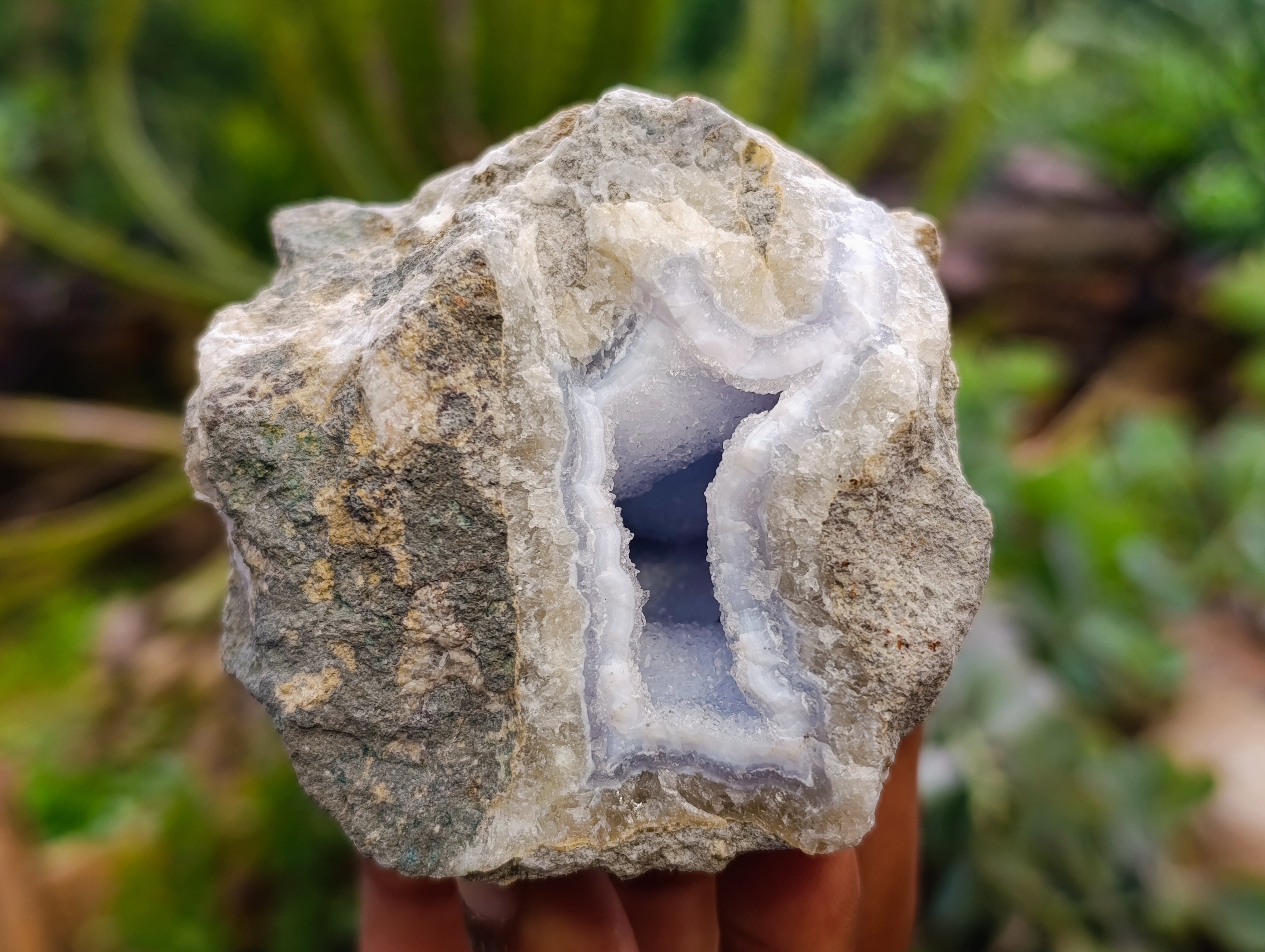 Natural Blue Lace Agate Geodes and Clusters x 12 From Nsanje, Malawi - Toprock Gemstones and Minerals 
