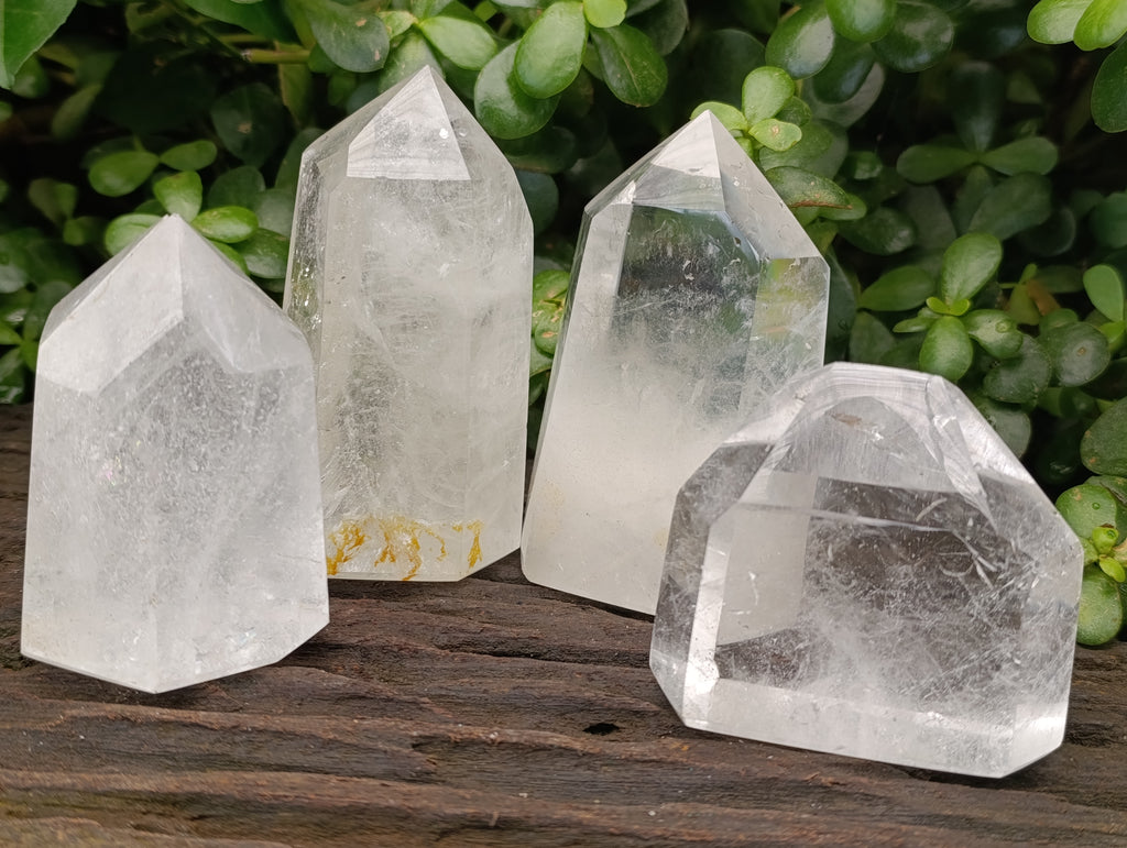 Polished Clear Quartz Crystals x 4 From Madagascar - Toprock Gemstones and Minerals 