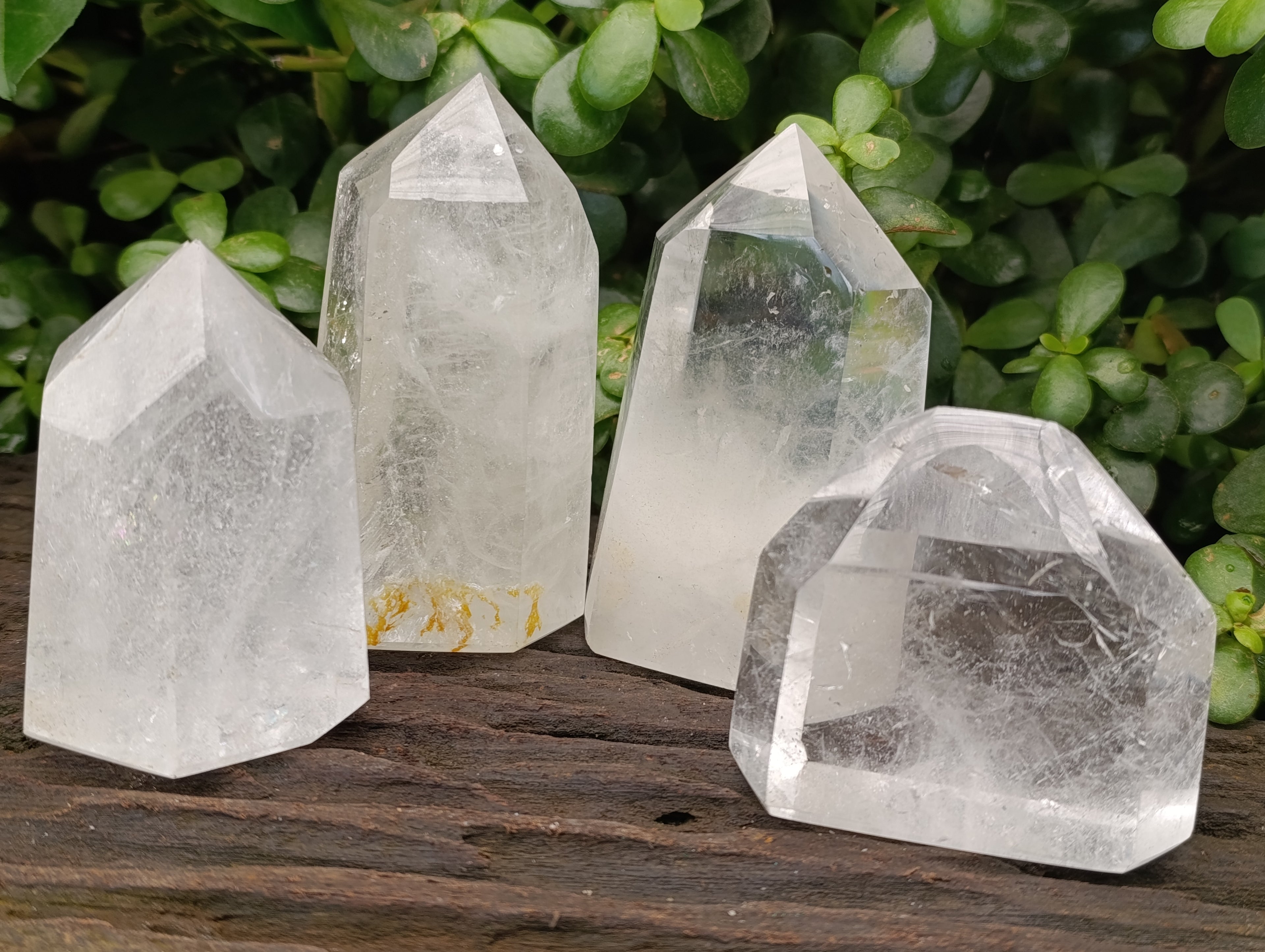 Polished Clear Quartz Crystals x 4 From Madagascar - Toprock Gemstones and Minerals 