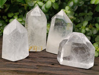 Polished Clear Quartz Crystals x 4 From Madagascar