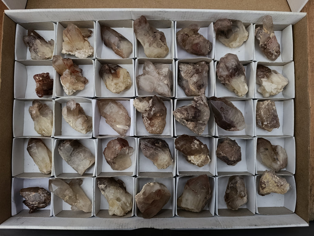 Natural Red Hematoid Quartz Crystals x 35 From Karoi, Zimbabwe - Toprock Gemstones and Minerals 