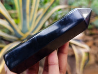 Polished Black Basalt Points x 6 From Antsirabe, Madagascar