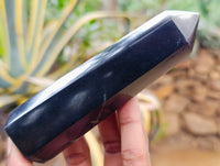 Polished Black Basalt Points x 6 From Antsirabe, Madagascar