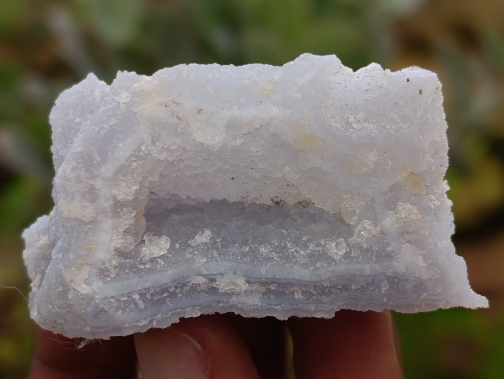 Natural Etched Blue Chalcedony Geodes x 16 From Nsanje, Malawi - Toprock Gemstones and Minerals 