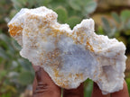 Natural Etched Blue Chalcedony Geodes x 16 From Nsanje, Malawi - Toprock Gemstones and Minerals 