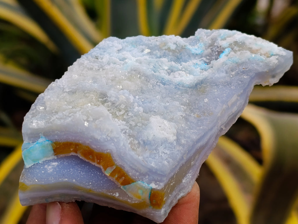 Natural Etched Blue Chalcedony Specimens x 12 From Nsanje, Malawi - Toprock Gemstones and Minerals 