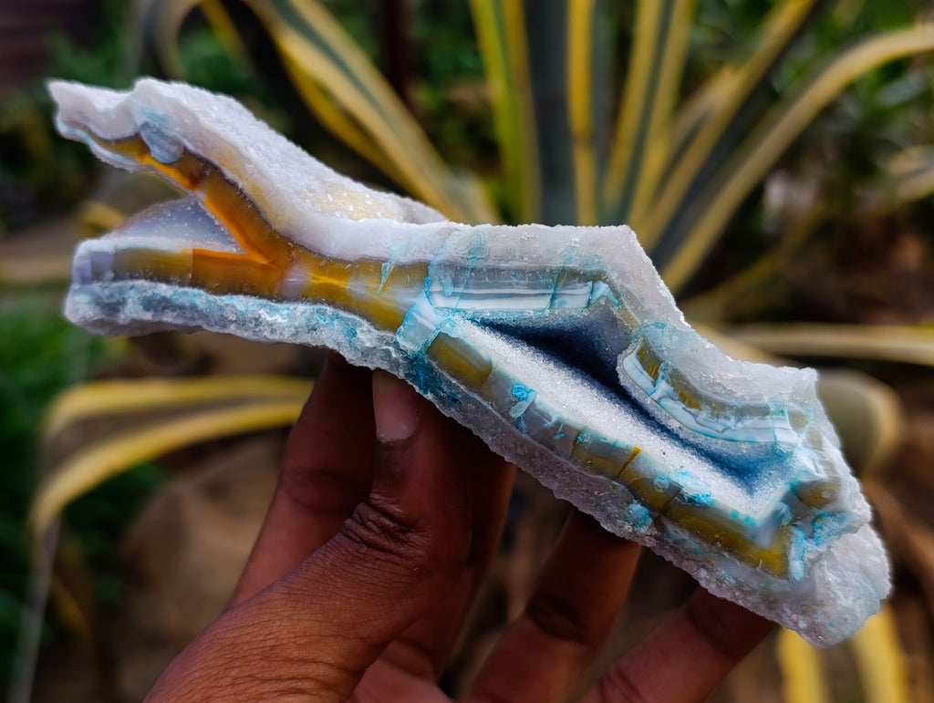 Natural Etched Blue Chalcedony Specimens x 12 From Nsanje, Malawi - Toprock Gemstones and Minerals 