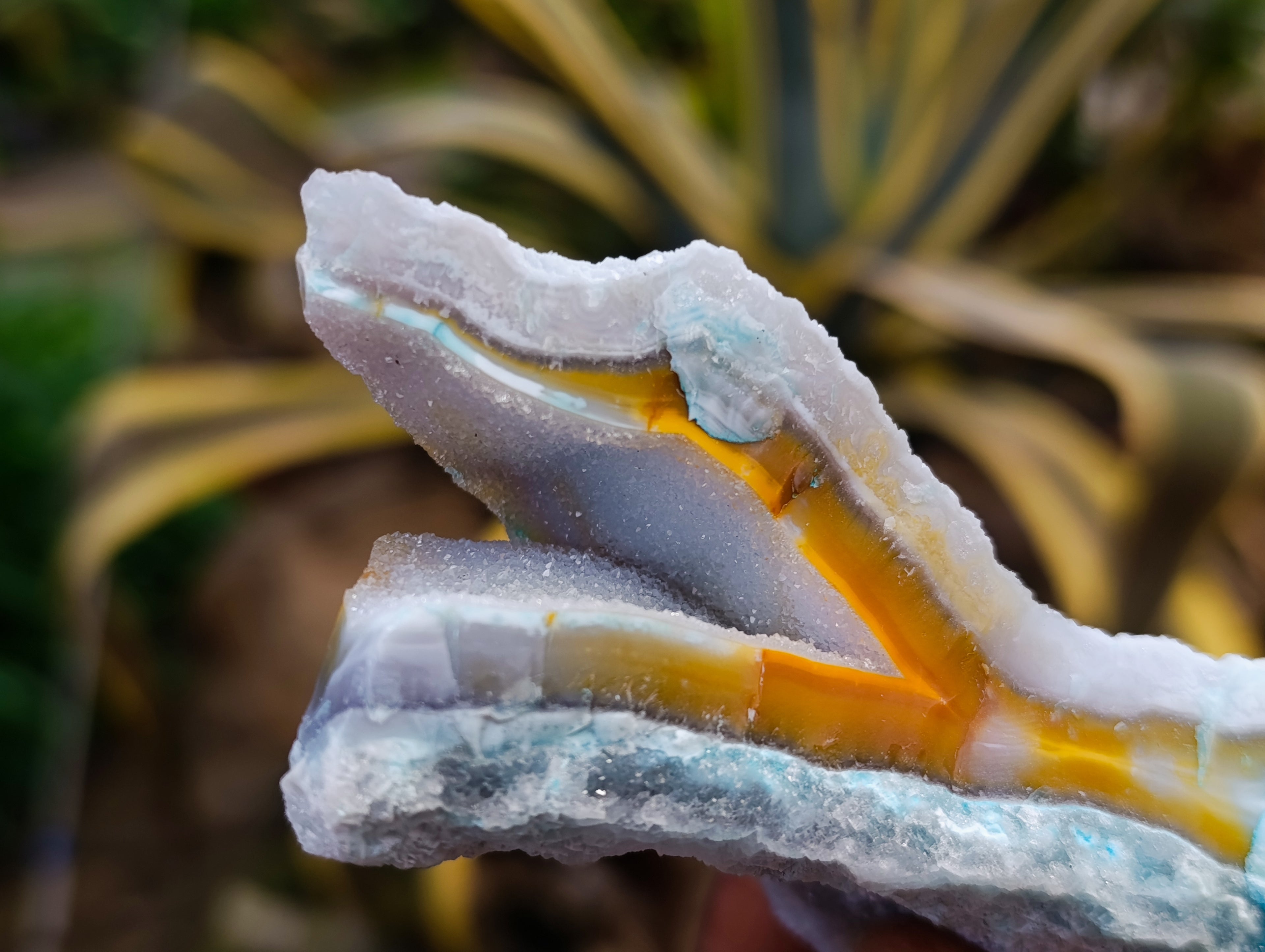 Natural Etched Blue Chalcedony Specimens x 12 From Nsanje, Malawi - Toprock Gemstones and Minerals 