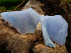 Natural Etched Blue Chalcedony Specimens x 12 From Nsanje, Malawi - Toprock Gemstones and Minerals 