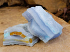 Natural Etched Blue Chalcedony Specimens x 12 From Nsanje, Malawi - Toprock Gemstones and Minerals 