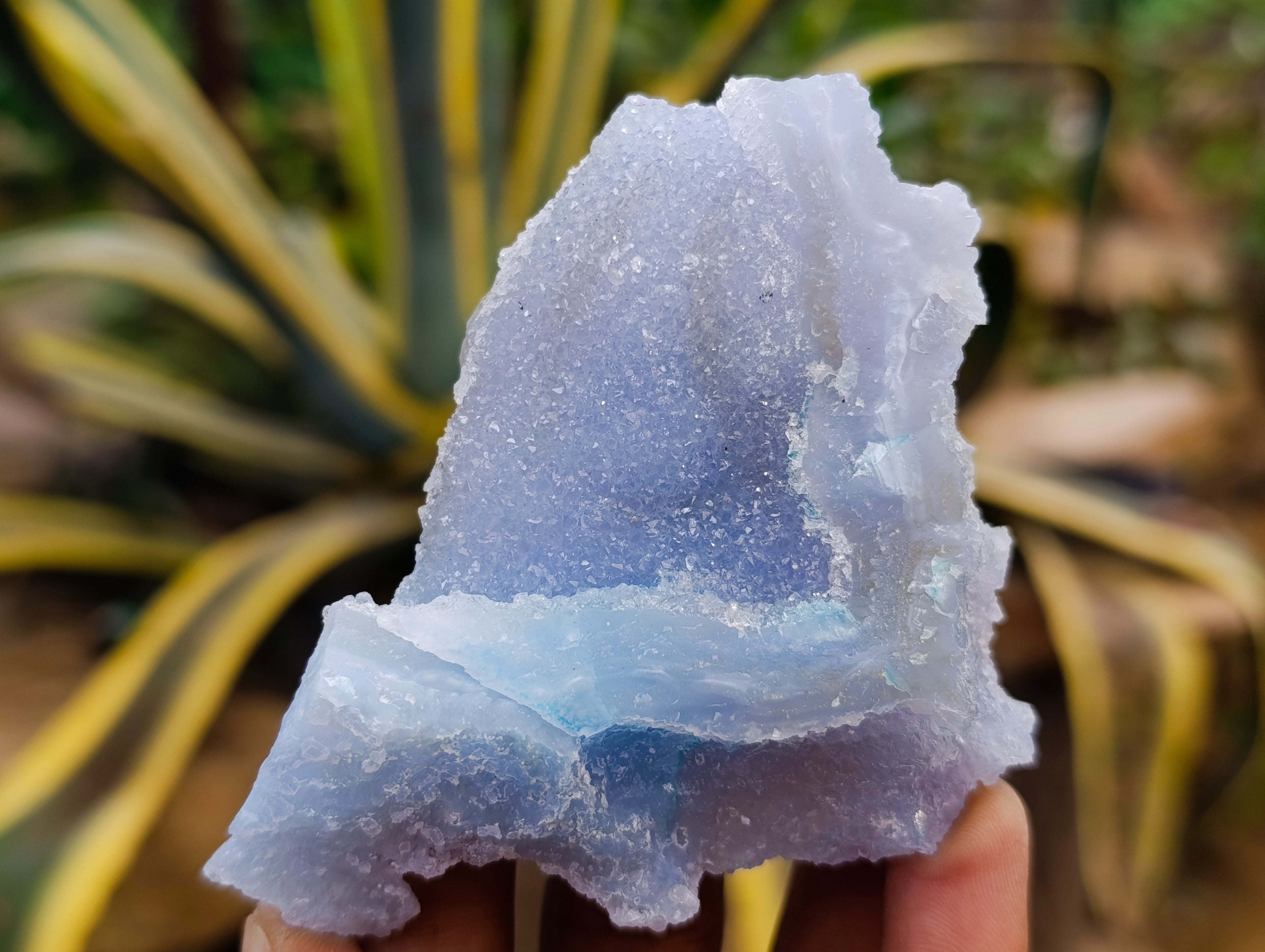 Natural Etched Blue Chalcedony Specimens x 12 From Nsanje, Malawi - Toprock Gemstones and Minerals 
