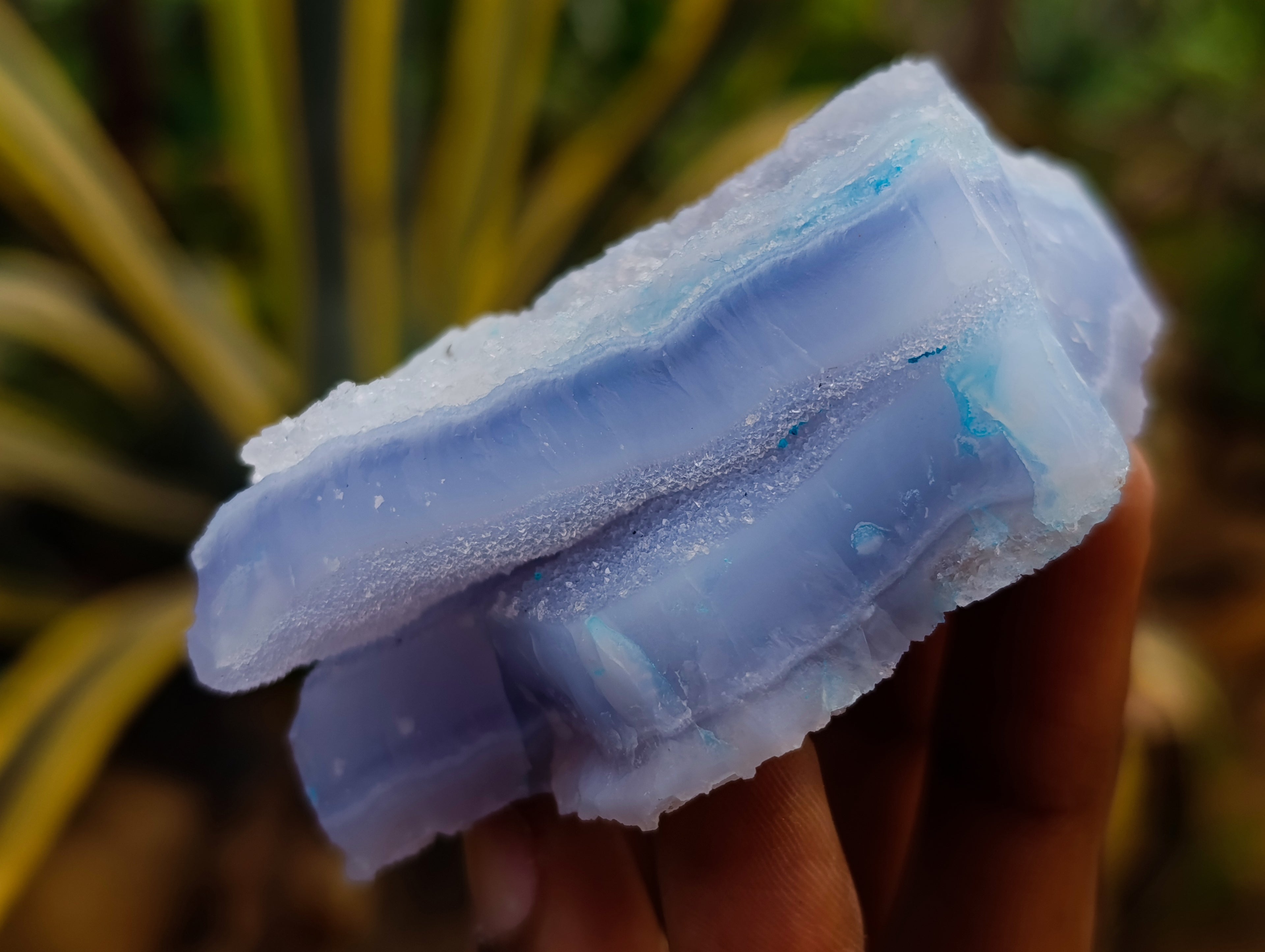 Natural Etched Blue Chalcedony Specimens x 12 From Nsanje, Malawi - Toprock Gemstones and Minerals 