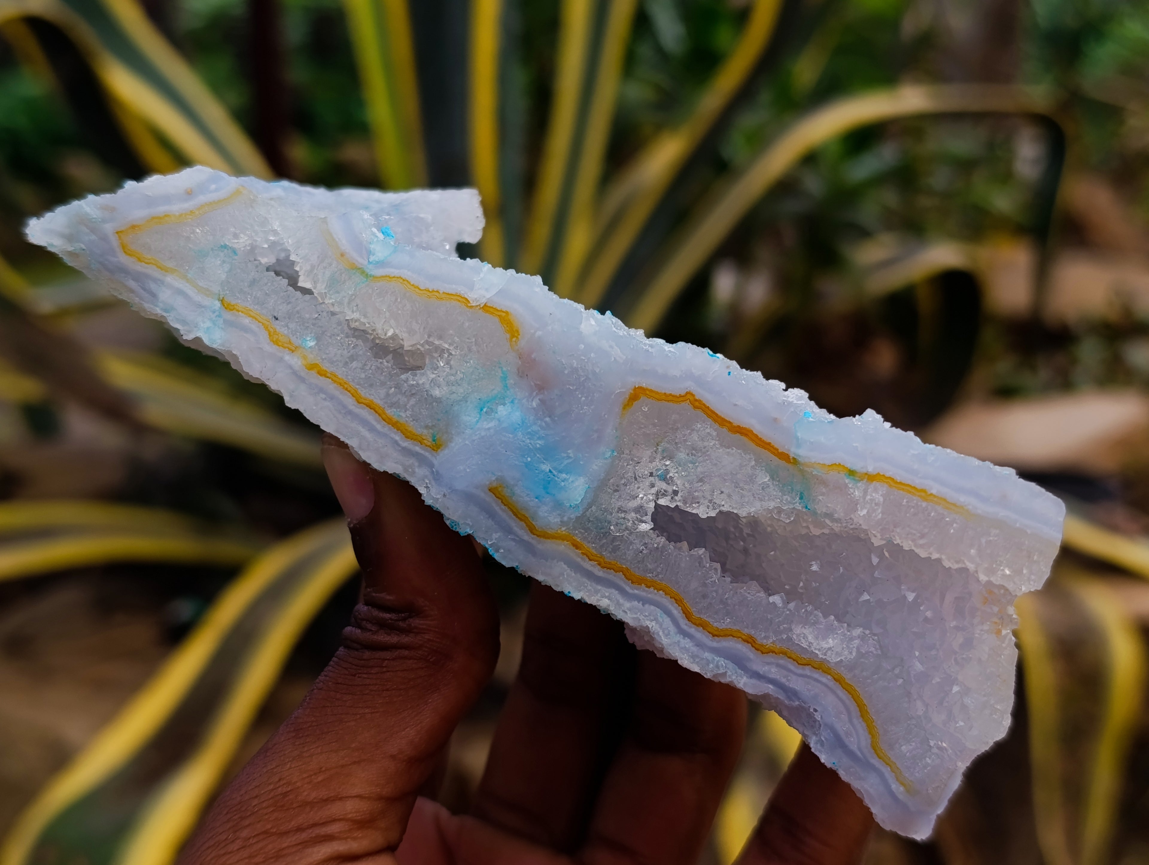 Natural Etched Blue Chalcedony Specimens x 12 From Nsanje, Malawi - Toprock Gemstones and Minerals 