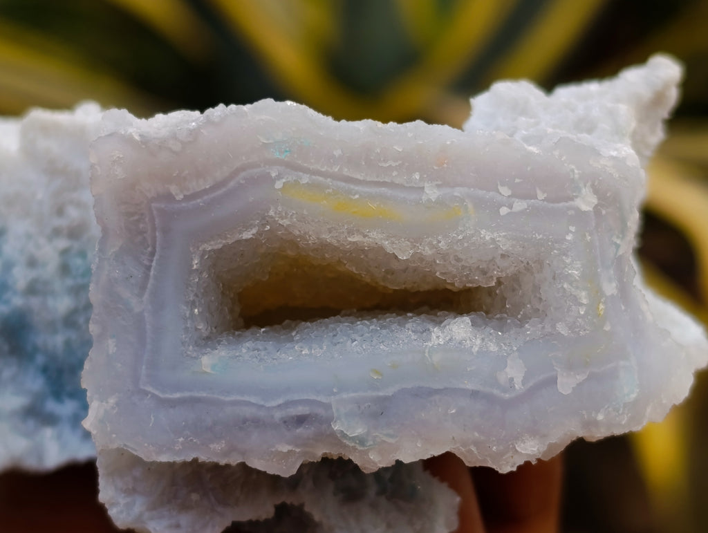 Natural Etched Blue Chalcedony Specimens x 12 From Nsanje, Malawi - Toprock Gemstones and Minerals 