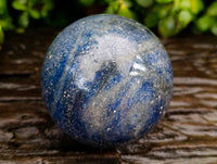 Polished Blue Lazulite Spheres x 2 From Madagascar