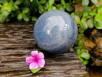 Polished Blue Lazulite Spheres x 2 From Madagascar