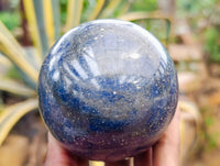 Polished Blue Lazulite Spheres x 2 From Madagascar