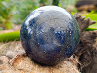 Polished Blue Lazulite Spheres x 2 From Madagascar
