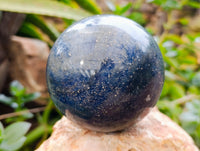 Polished Blue Lazulite Spheres x 2 From Madagascar