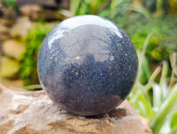 Polished Blue Lazulite Spheres x 2 From Madagascar