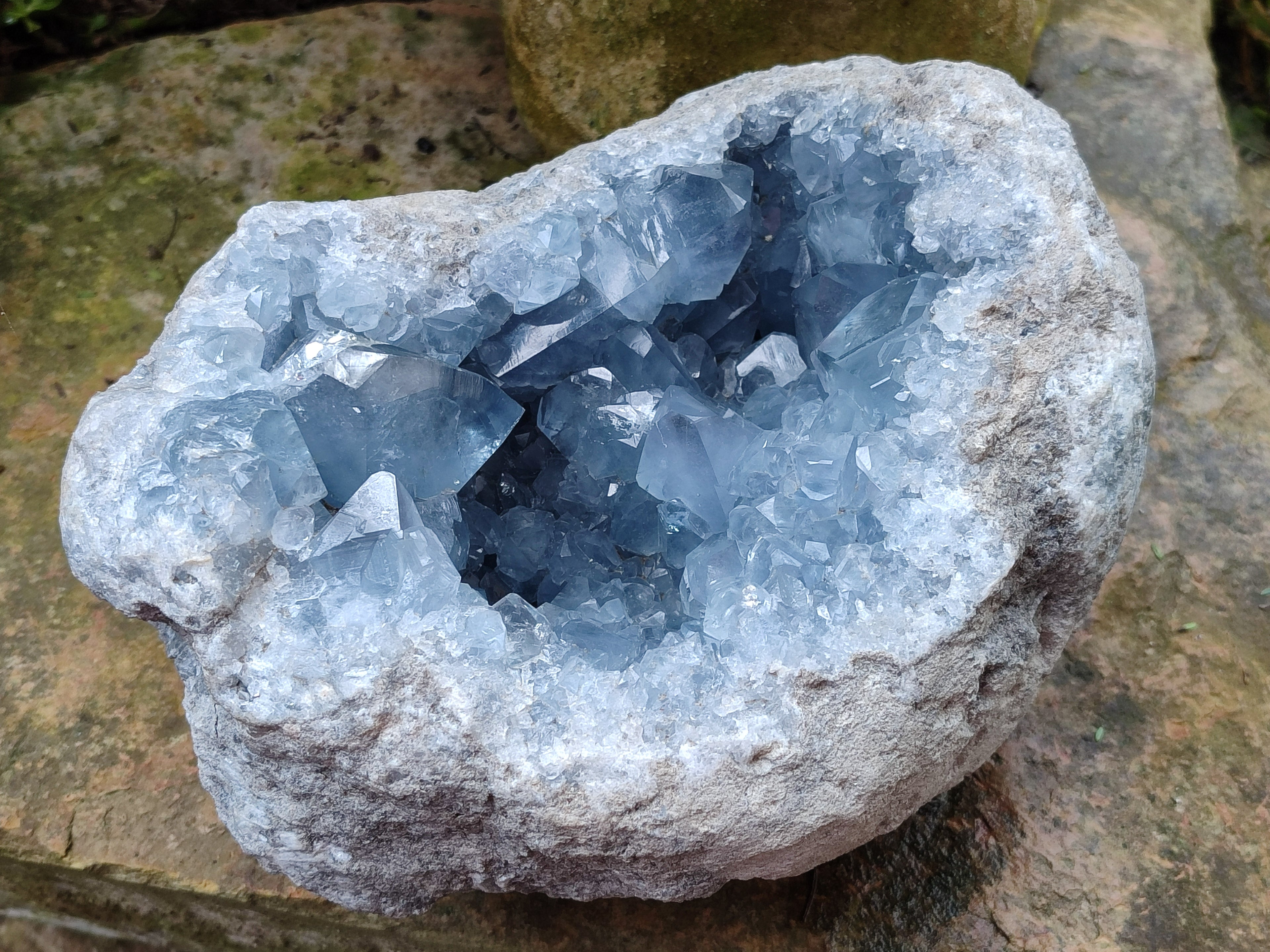 Natural Large Celestite Geode Specimen x 1 From Sakoany, Madagascar - Toprock Gemstones and Minerals 